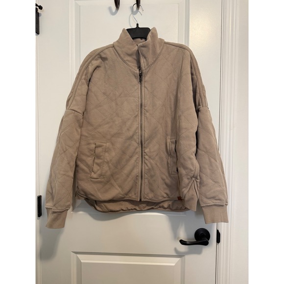 Alpine Design Jackets & Blazers - Alpine Design Quilted Jacket Womens Large Tan Excellent Zip Up Gorpcore Cozy